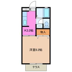 小俣駅 徒歩9分 1階の物件間取画像